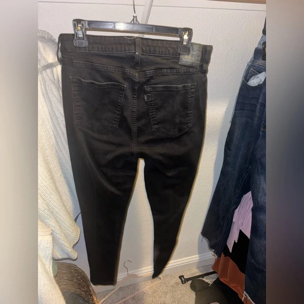 Levi’s Women’s High Rise Skinny Jeans Size‎ 33 Black Stretch Denim - Picture 4 of 4